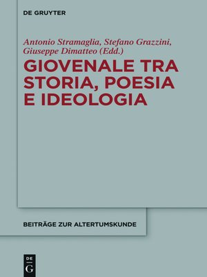 cover image of Giovenale tra storia, poesia e ideologia